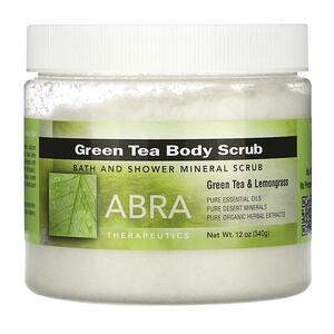 Abra Therapeutics, Green Tea Body Scrub, Green Tea & Lemongrass, 10 oz (283 g) - HealthCentralUSA