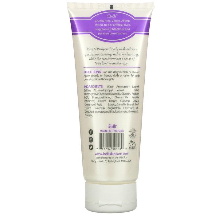 Belli Skincare, Pure & Pampered Body Wash, 6.5 fl oz (191 ml) - HealthCentralUSA
