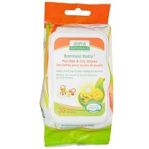 Aleva Naturals, Bamboo Baby Wipes, Pacifier & Toy, 30 Wipes - HealthCentralUSA