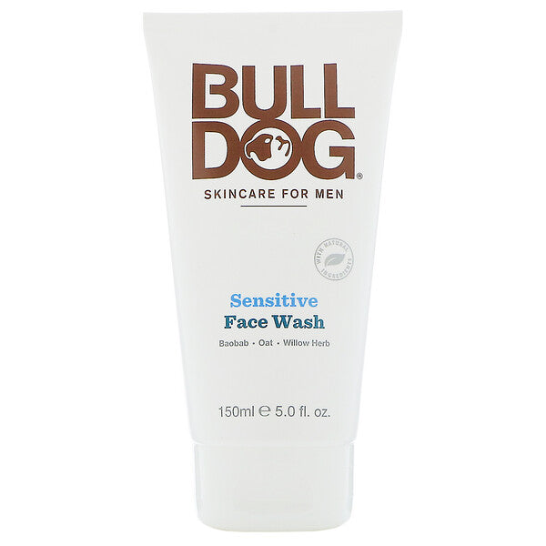 Bulldog Skincare For Men, Face Wash, Sensitive, 5 fl oz (150 ml)