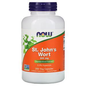 Now Foods, St. John's Wort, 300 mg, 250 Veg Capsules - HealthCentralUSA