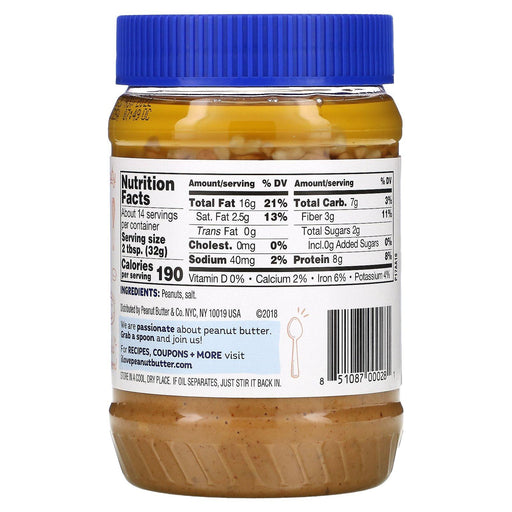 Peanut Butter & Co., Old Fashioned Crunchy, Peanut Butter, 16 oz (454 g) - HealthCentralUSA