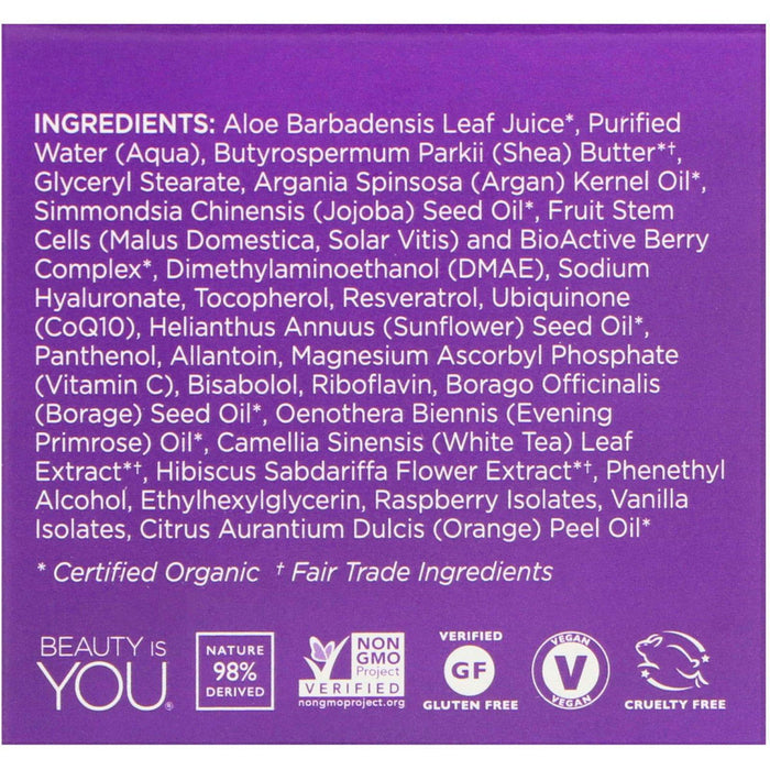 Andalou Naturals, Lift & Firm Cream, Hyaluronic DMAE, 1.7 oz (50 g) - HealthCentralUSA