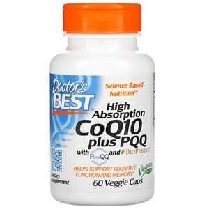 Doctor's Best, CoQ10 100 mg, PQQ 20 mg, 60 Veggie Caps - HealthCentralUSA