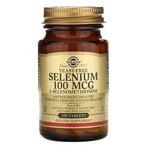Solgar, Selenium, Yeast-Free, 100 mcg, 100 Tablets - HealthCentralUSA