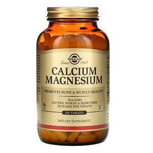 Solgar, Calcium Magnesium, 250 Tablets - HealthCentralUSA