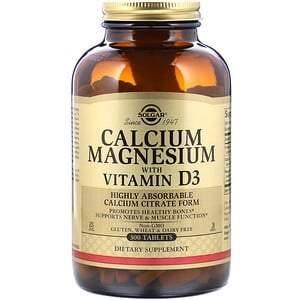 Solgar, Calcium Magnesium with Vitamin D3, 300 Tablets - HealthCentralUSA