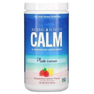 Natural Vitality, CALM Plus Calcium, The Anti-Stress Drink Mix, Raspberry-Lemon Flavor, 16 oz (454 g) - HealthCentralUSA