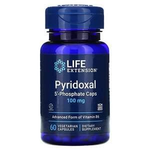 Life Extension, Pyridoxal 5'-Phosphate Caps, 100 mg, 60 Vegetarian Capsules - HealthCentralUSA
