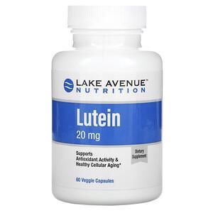 Lake Avenue Nutrition, Lutein, 20 mg, 60 Veggie Capsules - HealthCentralUSA