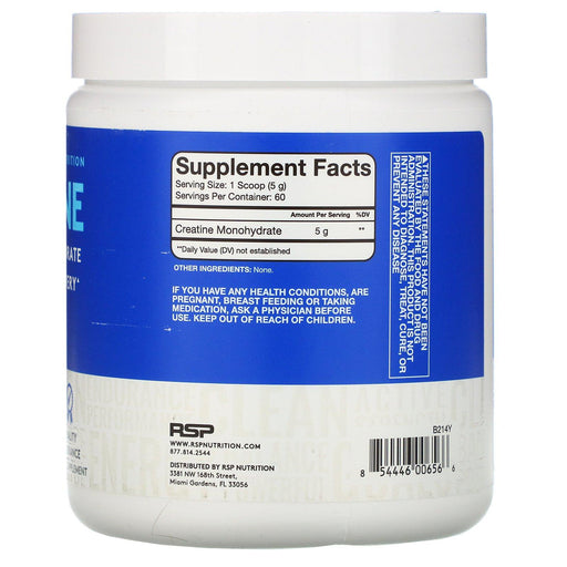 RSP Nutrition, Creatine Monohydrate Powder, 5 g, 10.6 oz (300 g) - HealthCentralUSA