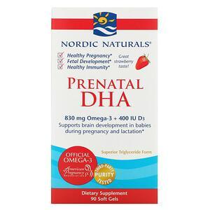 Nordic Naturals, Prenatal DHA, Strawberry, 90 Soft Gels - HealthCentralUSA