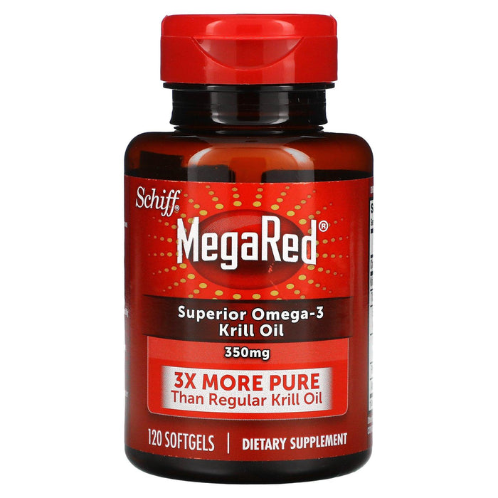Schiff, MegaRed, Superior Omega-3 Krill Oil, 350 mg, 120 Softgels - HealthCentralUSA