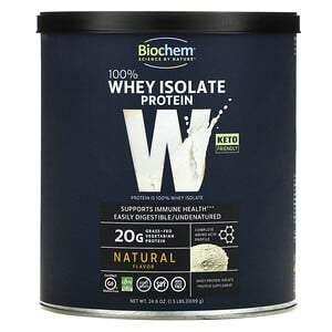 Biochem, 100% Whey Isolate Protein, Natural, 24.6 oz (699 g) - HealthCentralUSA