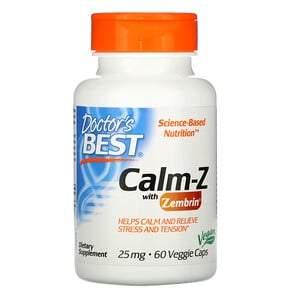 Doctor's Best, Calm-Z with Zembrin, 25 mg, 60 Veggie Caps - HealthCentralUSA