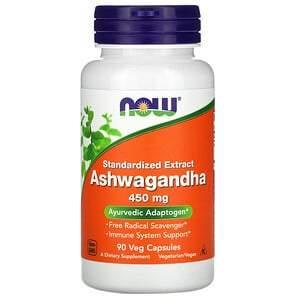 Now Foods, Ashwagandha, Standardized Extract, 450 mg, 90 Veg Capsules - HealthCentralUSA