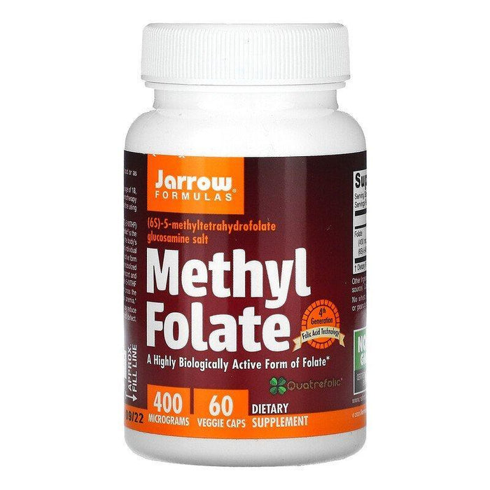 Jarrow Formulas, Methyl Folate, 400 mcg, 60 Veggie Caps - HealthCentralUSA