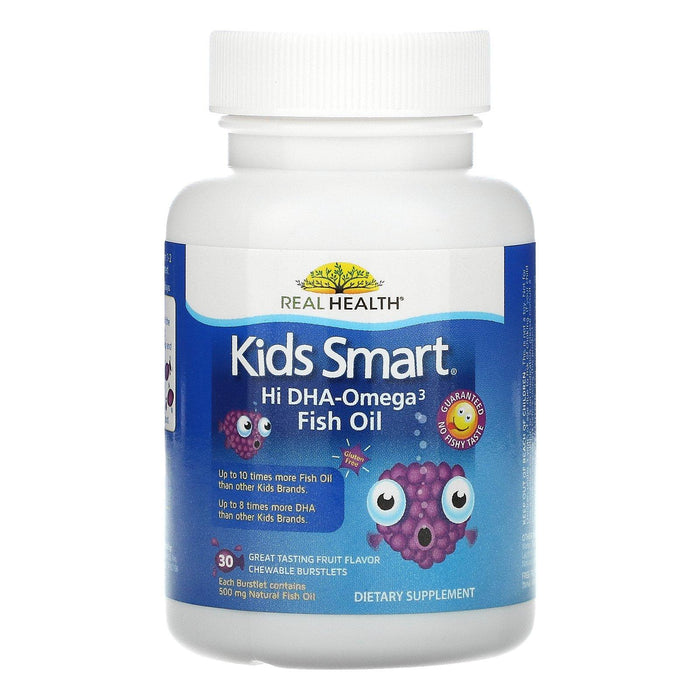Bioglan, Kids Smart, Hi DHA-Omega 3 Fish Oil, Great Tasting Fruit Flavor, 30 Chewable Burstlets - HealthCentralUSA