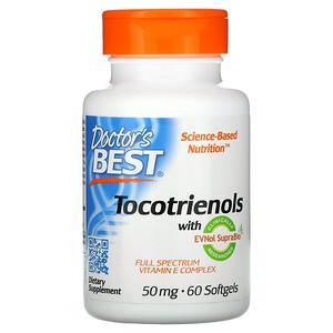 Doctor's Best, Tocotrienols with EVNol SupraBio, 50 mg, 60 Softgels - HealthCentralUSA