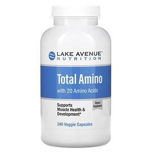 Lake Avenue Nutrition, Total Amino, 240 Veggie Capsules - HealthCentralUSA