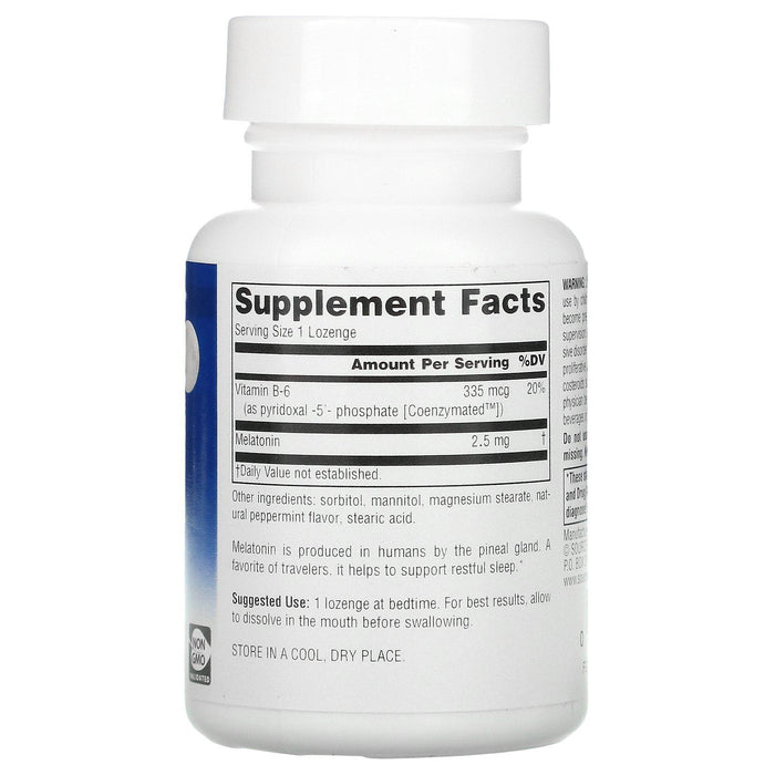 Source Naturals, Sleep Science, Melatonin, Peppermint, 2.5 mg, 60 Lozenges - HealthCentralUSA