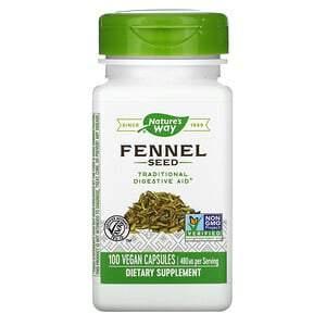 Nature's Way, Fennel Seed, 480 mg, 100 Vegan Capsules - HealthCentralUSA