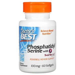 Doctor's Best, Phosphatidylserine with SerinAid, 100 mg, 60 Softgels - HealthCentralUSA