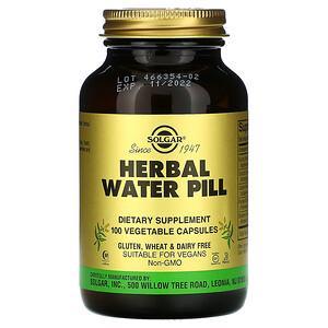 Solgar, Herbal Water Pill, 100 Vegetable Capsules - HealthCentralUSA