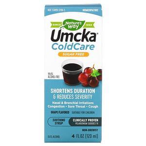 Nature's Way, Umcka ColdCare, Soothing Syrup, Sugar Free, Grape Flavored, 4 fl oz (120 ml) - HealthCentralUSA