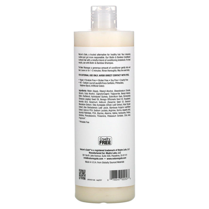 Nature's Gate, Biotin & Bamboo Conditioner for Thin Hair, 16 fl oz (473 ml) - HealthCentralUSA