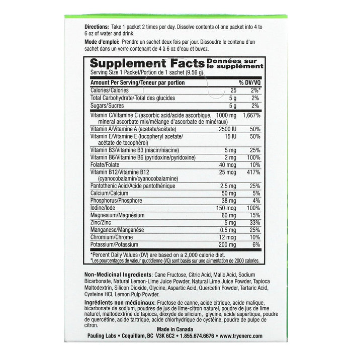 Ener-C, Vitamin C, Multivitamin Drink Mix, Lemon Lime, 1,000 mg, 30 Packets, 0.3 oz (9.56 g) Each - HealthCentralUSA
