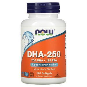 Now Foods, DHA-250, 120 Softgels - HealthCentralUSA