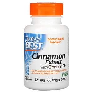 Doctor's Best, Cinnamon Extract with Cinnulin PF, 125 mg, 60 Veggie Caps - HealthCentralUSA