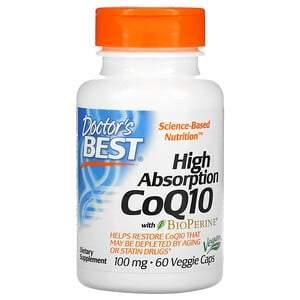 Doctor's Best, High Absorption CoQ10 with BioPerine, 100 mg, 120 Veggie Caps - HealthCentralUSA