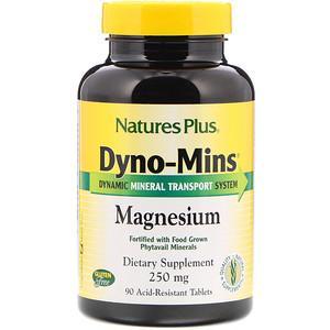 Nature's Plus, Dyno-Mins, Magnesium, 250 mg, 90 Acid-Resistant Tablets - HealthCentralUSA