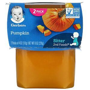 Gerber, Pumpkin, 2nd Foods, 2 Pack, 4 oz (113 g) Each - HealthCentralUSA