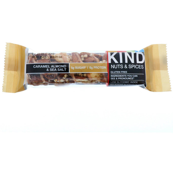 KIND Bars, Nuts & Spices, Caramel Almond & Sea Salt, 12 Bars, 1.4 oz (40 g) Each - HealthCentralUSA