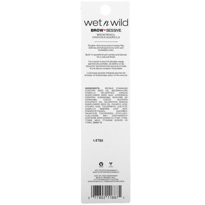 Wet n Wild, Brow Sessive Pencil, Medium Brown, 0.02 oz (0.7 g) - HealthCentralUSA