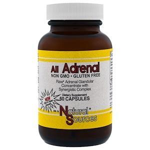 Natural Sources, All Adrenal, 60 Capsules - HealthCentralUSA