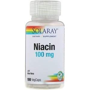 Solaray, Niacin, 100 mg, 100 VegCaps - HealthCentralUSA
