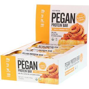 Julian Bakery, PEGAN Protein Bar, Vanilla Cinnamon Twist, 12 Bars, 2.29 oz (65 g) Each - HealthCentralUSA