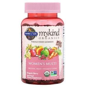 Garden of Life, MyKind Organics, Women's Multi, Organic Berry, 120 Vegan Gummy Drops - HealthCentralUSA