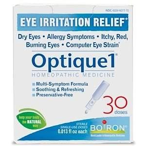 Boiron, Optique 1, Eye Irritation Relief, 30 Doses, 0.013 fl oz Each - HealthCentralUSA