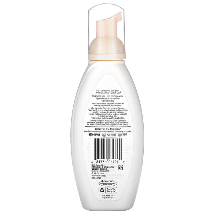 Aveeno, Ultra-Calming Foaming Cleanser, Fragrance Free, 6.0 fl oz (180 ml) - HealthCentralUSA