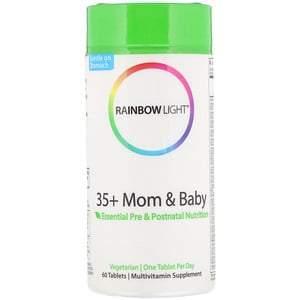 Rainbow Light, Pre & Postnatal Multivitamin, 35+ Mom & Baby, 60 Tablets - HealthCentralUSA