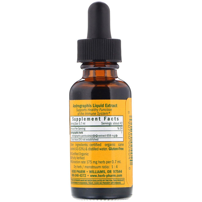 Herb Pharm, Andrographis, 1 fl oz (30 ml) - HealthCentralUSA