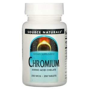 Source Naturals, Chromium, 200 mcg, 250 Tablets - HealthCentralUSA