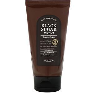 Skinfood, Black Sugar, Perfect Scrub Foam, 1.41 oz (40 g) - HealthCentralUSA