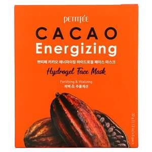Petitfee, Cacao Energizing Hydrogel Beauty Face Mask, 5 Pack, 1.12 oz (32 g) - HealthCentralUSA
