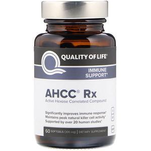 Quality of Life Labs, AHCC RX, 300 mg, 60 Softgels - HealthCentralUSA